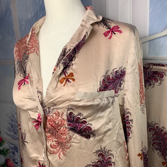 Victorias Secret Silk Floral Long Sleeve Pants Pajamas Small - Picture 4 of 14